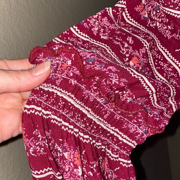TulaRosa dress sz sm- maroon/burgandy w/flowers purchased at Revolve Clothing - Picture 6 of 6